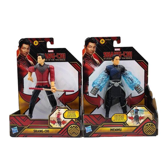 Marvel Shang-Chi 5" Action Figure Lot Wenwu & Shang-Chi Hasbro 2021 MCU - Picture 1 of 3